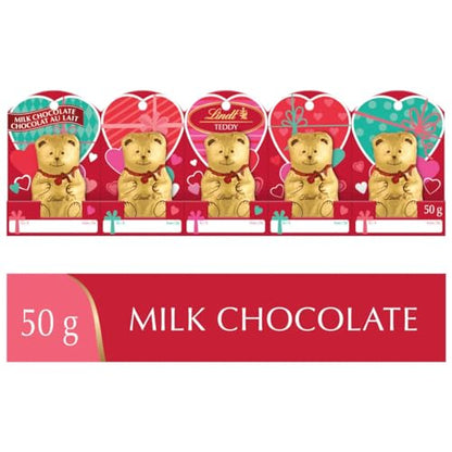 Lindt Amour Teddy Milk Chocolate - Valentine's Day, 5 x 50g/1.8 oz (Shipped from Canada)