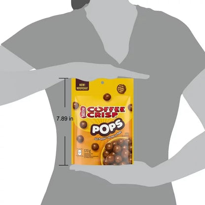 COFFEE CRISP POPS Chocolaty Snacks Pouch 170g/6oz (Includes Ice Pack) (Shipped from Canada)