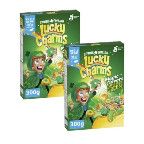 Lucky Charms Magic Clovers Cereal, Made with Whole Grain - Spring Edition, 300g/10.6 oz (Shipped from Canada)