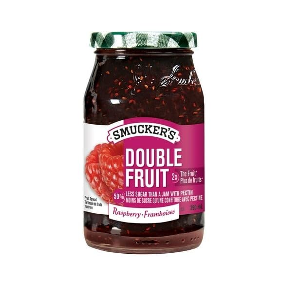 Smuckers Double Fruit Raspberry Fruit Spread 390mL, 390 mL/13.2 fl. oz (Shipped from Canada)