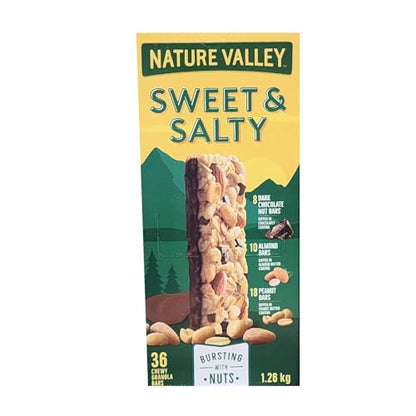 Nature Valley Sweet & Salty Granola Bars Variety Pack, 36 Count, 1.26kg/2.8 lbs (Shipped from Canada)