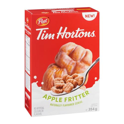 Post Tim Hortons Naturally Flavoured Cereal Apple Fritter, 354g/12.5 oz (Shipped from Canada)