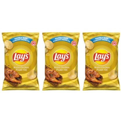 Lays Roast Chicken Potato Chips Family Bag pack of 3