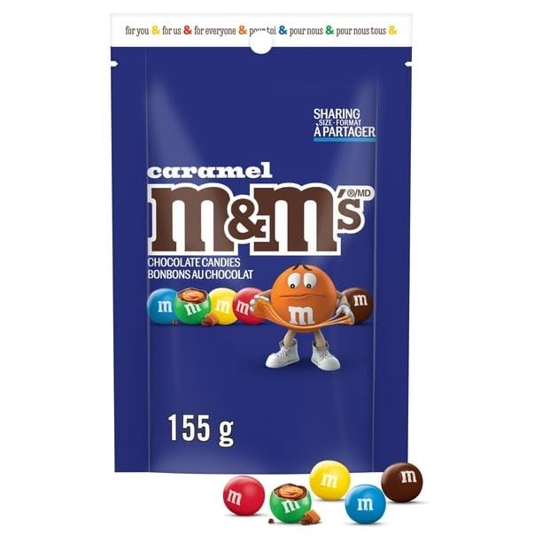 M&M'S Chocolate Candies Caramel Sharing Size, 155 g/5.5 oz (Includes Ice Pack) Shipped from Canada