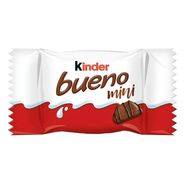 Kinder Bueno Mini Chocolate and Hazelnut Cream Candy Bars, 55ct, 297g/10.5 oz, Includes Ice Pack (Shipped from Canada)