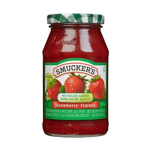 Smuckers No Sugar Added Strawberry Spread, 310 mL/10.5 fl. oz (Shipped from Canada)