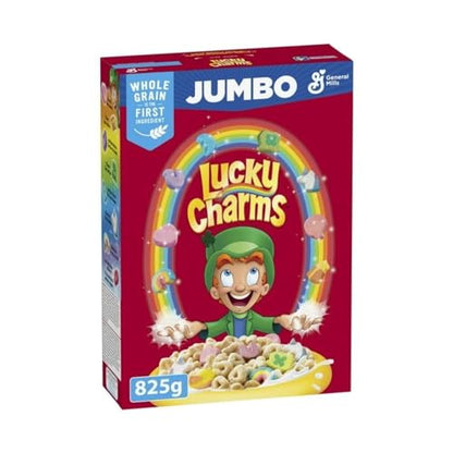Lucky Charms Breakfast Cereal with Marshmallows, Jumbo Size, Whole Grains, 825g/29.1 oz (Shipped from Canada)
