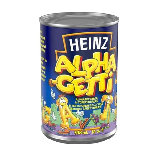 Heinz Alphaghetti Pasta, Alphabet Pasta In Tomato Sauce, 398mL/13.5 fl. oz (Shipped from Canada)