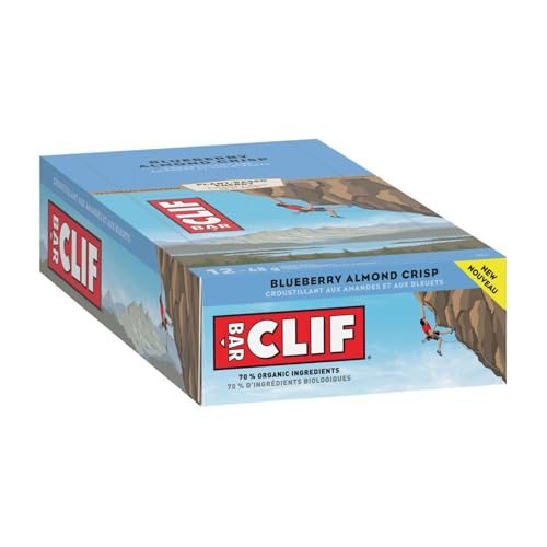 Clif Energy Bars, Blueberry Almond Crisp, Plant Based Food - New, 6 x 68g/2.4 oz (Shipped from Canada)