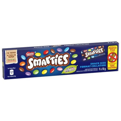 SMARTIES Snack Size 9 x 10g/0.35oz Carton (Shipped from Canada)