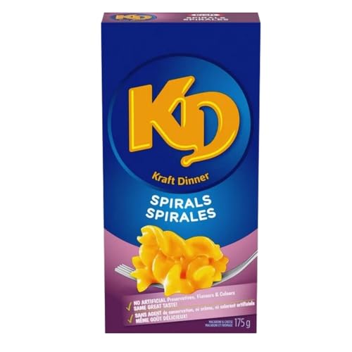 Kraft Dinner Macaroni & Cheese Spirals, 175g/6.17oz (Shipped from Canada)