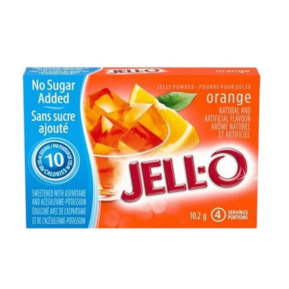 Jell-O Orange Jelly Powder Light, Gelatin Mix, 10.2g/0.35oz (Shipped from Canada)