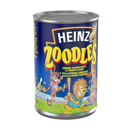 Heinz Zoodles Pasta, Animal Shaped Pasta With Tomato Sauce, 398mL/13.5 fl. oz (Shipped from Canada)