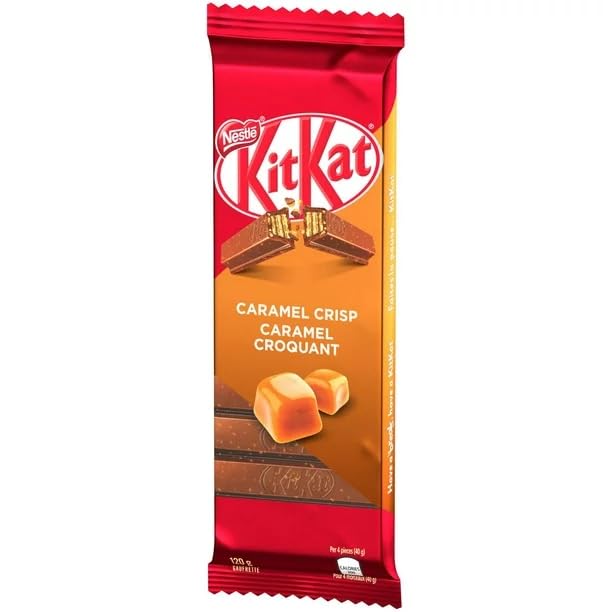 Nestle Kit Kat Caramel Crisp Wafer Bar 120g/4.23oz (Includes Ice Pack) (Shipped from Canada)