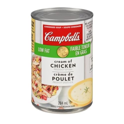 Campbell's Low Fat Cream of Chicken Soup, Made with Lean Chicken & Cream, 284 mL/9.6 fl. oz (Shipped from Canada)