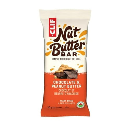 CLIF Bar Chocolate & Peanut Butter Nut Butter Bar, Plant Based Foor, Organic Rolled Oats, 50g/1.8oz (Shipped from Canada)