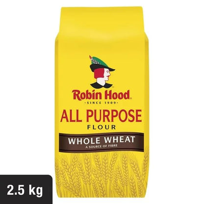 Robin Hood Whole Wheat All Purpose Flour, 100% Canadian Wheat, 2.5 kg/88.2 oz (Shipped from Canada)