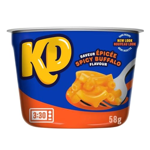 Kraft Dinner Spicy Buffalo Macaroni & Cheese Snack Cup, Kraft Dinner Spicy Buffalo Macaroni & Cheese Snack 58G/2.04oz (Shipped from Canada)