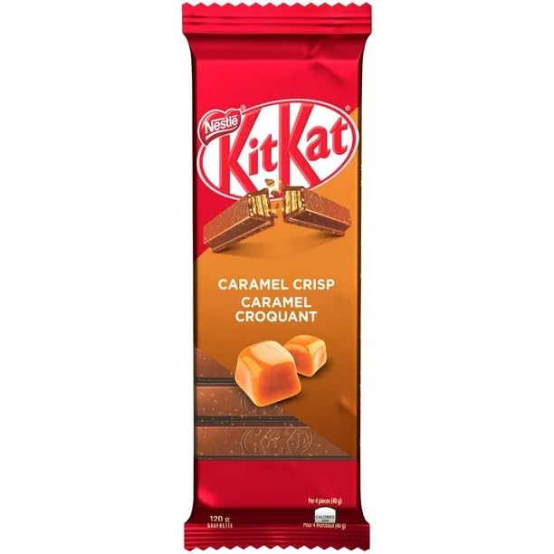 Nestle Kit Kat Caramel Crisp Wafer Bar 120g/4.23oz (Includes Ice Pack) (Shipped from Canada)