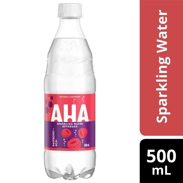 AHA Sparkling Water Raspberry & Acai single