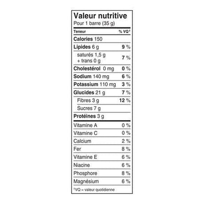 Kashi Chocolate Peanut Butter Whole Grain Bar Nutrition Facts French