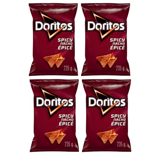 Doritos Spicy Nacho Tortilla Chips pack of 4