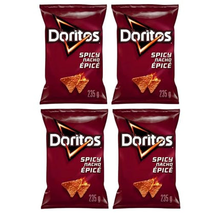 Doritos Spicy Nacho Tortilla Chips pack of 4