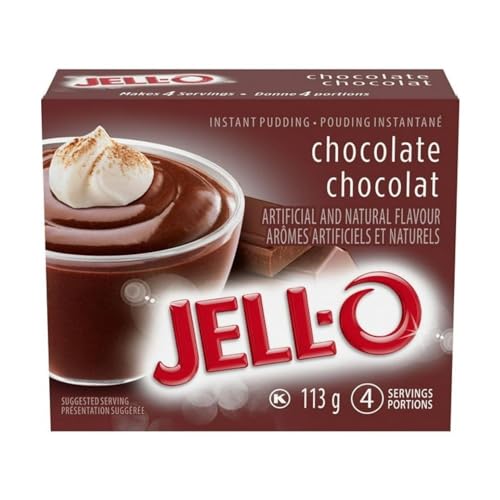 Jell-O Pudding Mix, Chocolate Instant Pudding Mix, 113g/4 oz (Shipped from Canada)