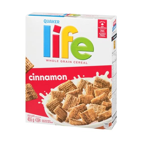 QUAKER Life Cinnamon Cereal, 455g/16 oz (Shipped from Canada)