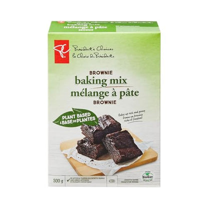 President's Choice Plant Based Brownie Baking Mix, 500g/17.6 oz (Shipped from Canada)