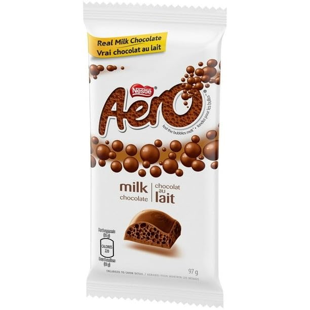 AERO Milk Chocolate bar, 97g/3.4 oz (Includes Ice Pack) Shipped from Canada