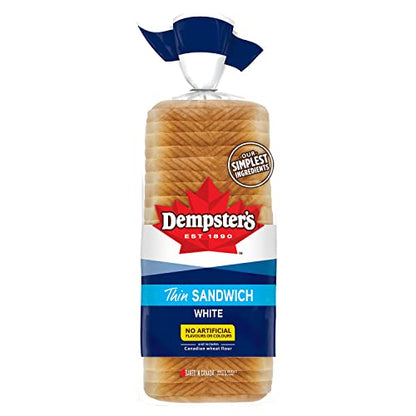 Dempster's White Thin Sandwich Bread 675g/23.8oz (Shipped from Canada)