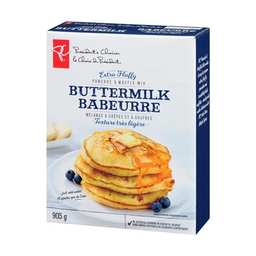 President's Choice Extra-Fluffy Buttermilk Pancake & Waffle Mix, 905g/31.9 oz (Shipped from Canada)