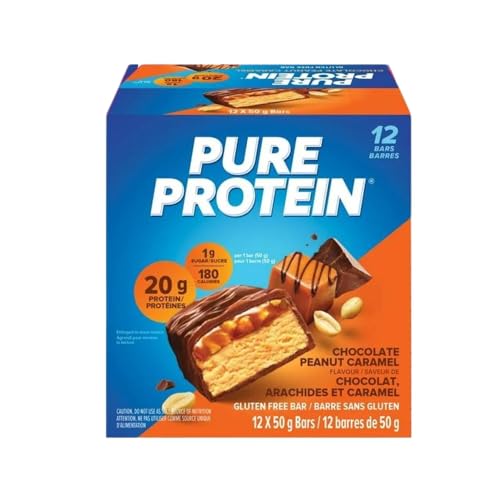 Pure Protein Chocolate Peanut Caramel 12 Pack, 12x 50g/1.76oz (Shipped from Canada)