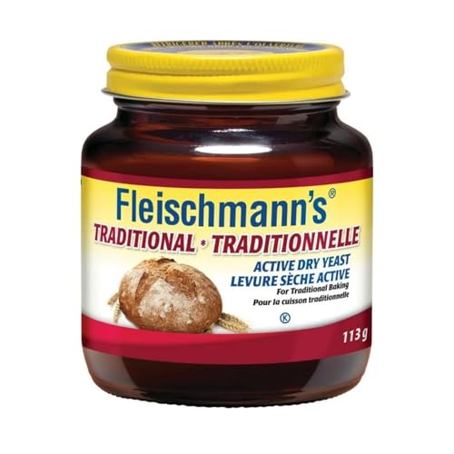 Fleischmann's Traditional Yeast, Active Dry Yeast, Traditional Baking Jar, 113g/4 oz (Shipped from Canada)