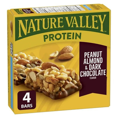 Nature Valley Protein Bars, Peanut Almond and Dark Chocolate, 4 Bars x 37g, 148g/5.2 oz (Shipped from Canada)