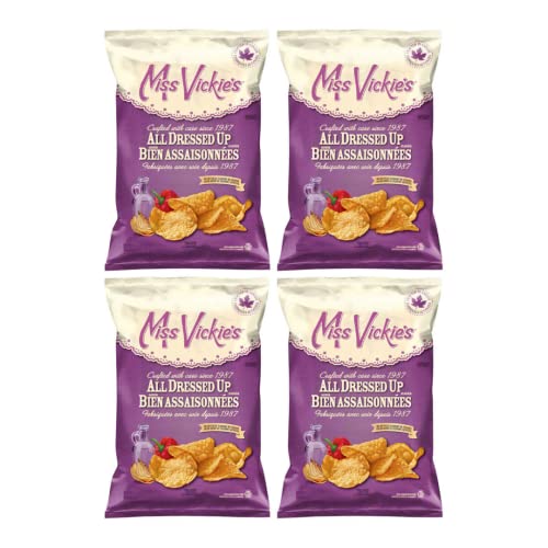 Miss Vickies All Dressed Kettle Cooked Potato Chips pack of 4