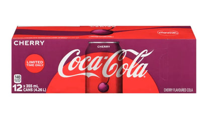 Coca Cola Cherry Soda Soft Drink Case 12x355ml/12oz (Shipped from Canada)