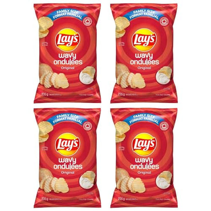 Lays Wavy Original Potato Chips pack of 4