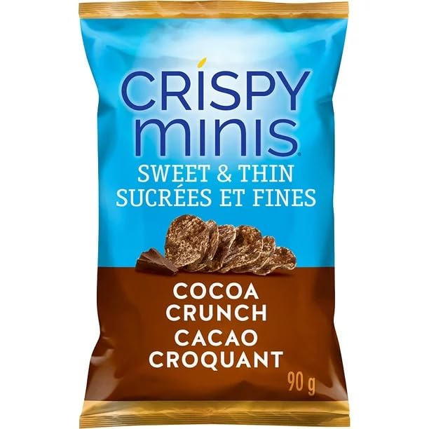 Quaker Crispy Minis Sweet & Thin Cocoa Crunch Brown Rice Chips, 90g/3.2 oz (Shipped from Canada)