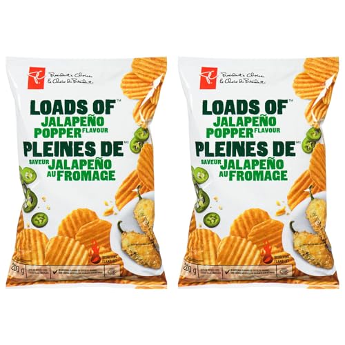 Presidents Choice Jalapeno Popper Potato Chips pack of 2