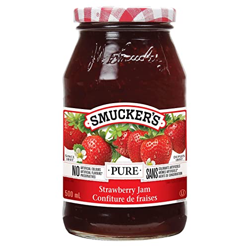 Smucker's Pure Strawberry Jam, 500ml/17oz (Shipped from Canada)