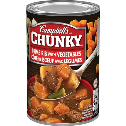 Campbell's Chunky Prime Rib with Vegetables Ready to Serve Soup, Ready to Serve Soup, 515ml/17.4 fl. oz (Shipped from Canada)