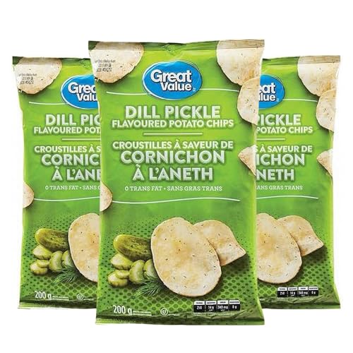 Great Value Dill Pickle Potato Chips pack of 3