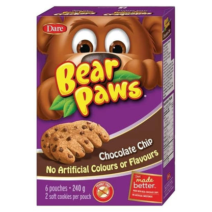 Dare Bear Paws Chocolate Chip Cookies front cover