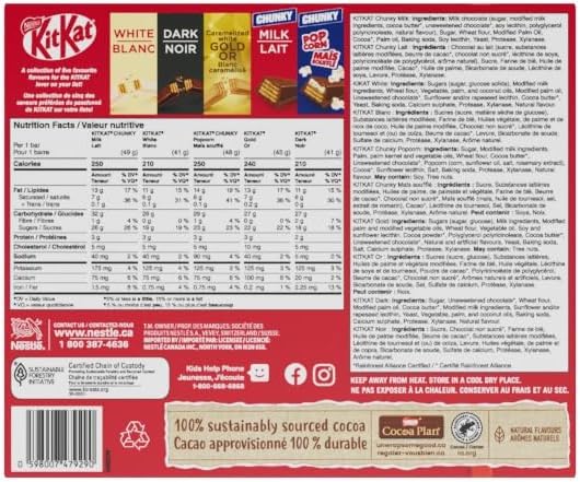 Nestle KitKat Lovers Collection - Assorted Wafer Bars, 314g/11oz (Shipped from Canada)