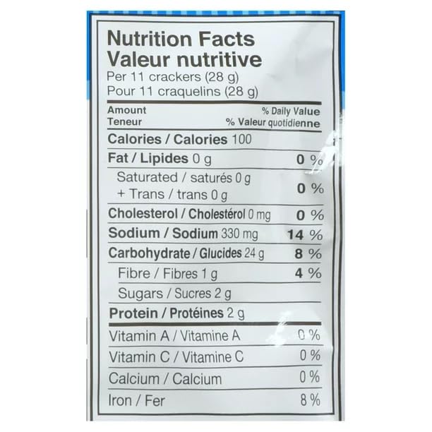 Snack Factory Pretzel Crisps Original Nutrition Facts