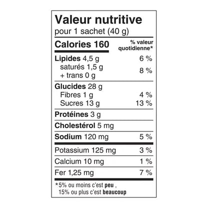 Dare Bear Paws Brownie Biscuit Nutrition Facts French