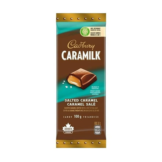 Cadbury Caramilk Salted Caramel, Chocolatey Candy Bars, 100 g/3.5 oz (Includes Ice Pack) Shipped from Canada