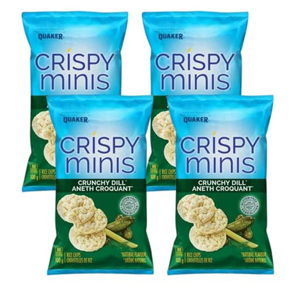 Quaker Crispy Minis Rice Chips Crunchy Dill 100g/3.53oz (Shipped from Canada)